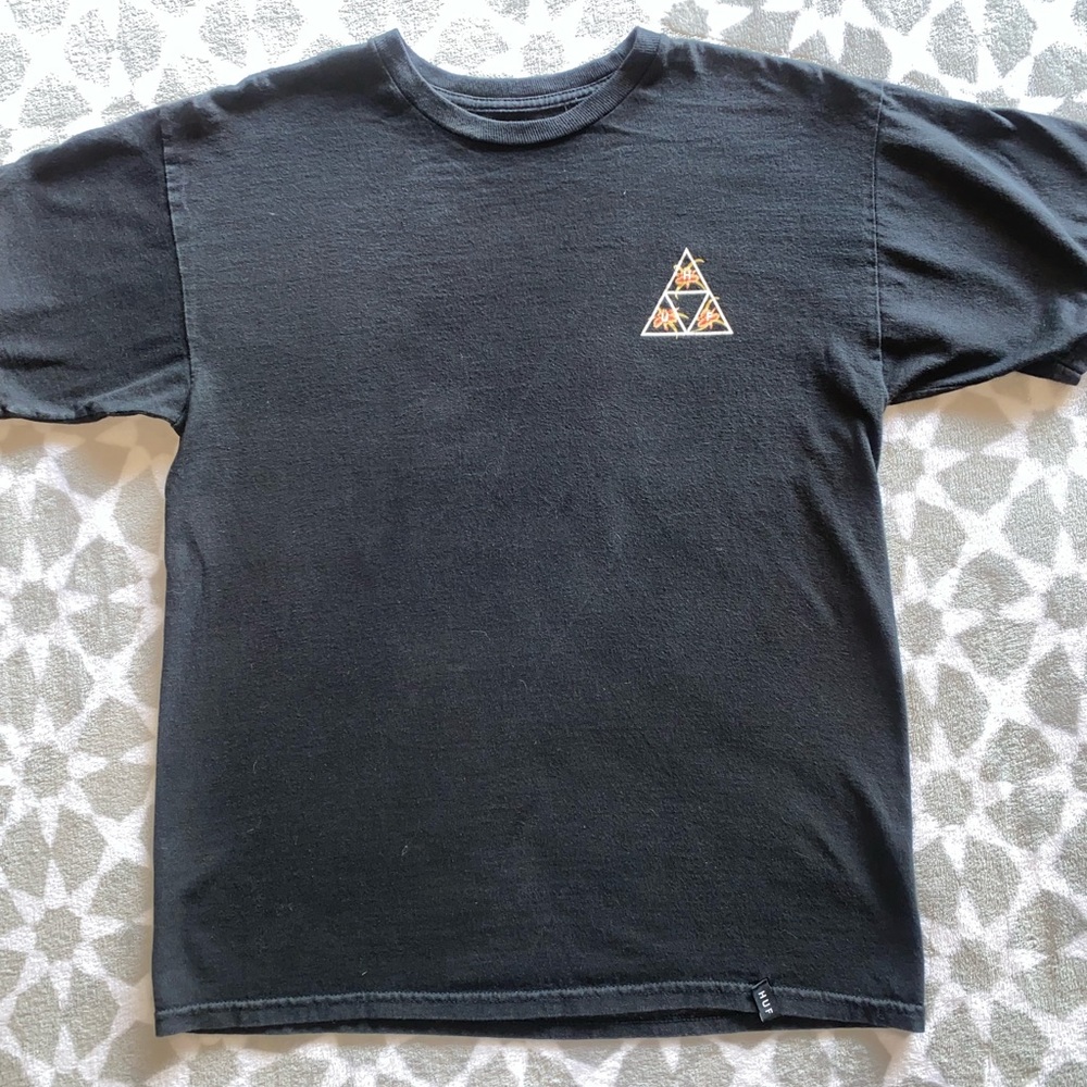 HUF Black Flower Tee
